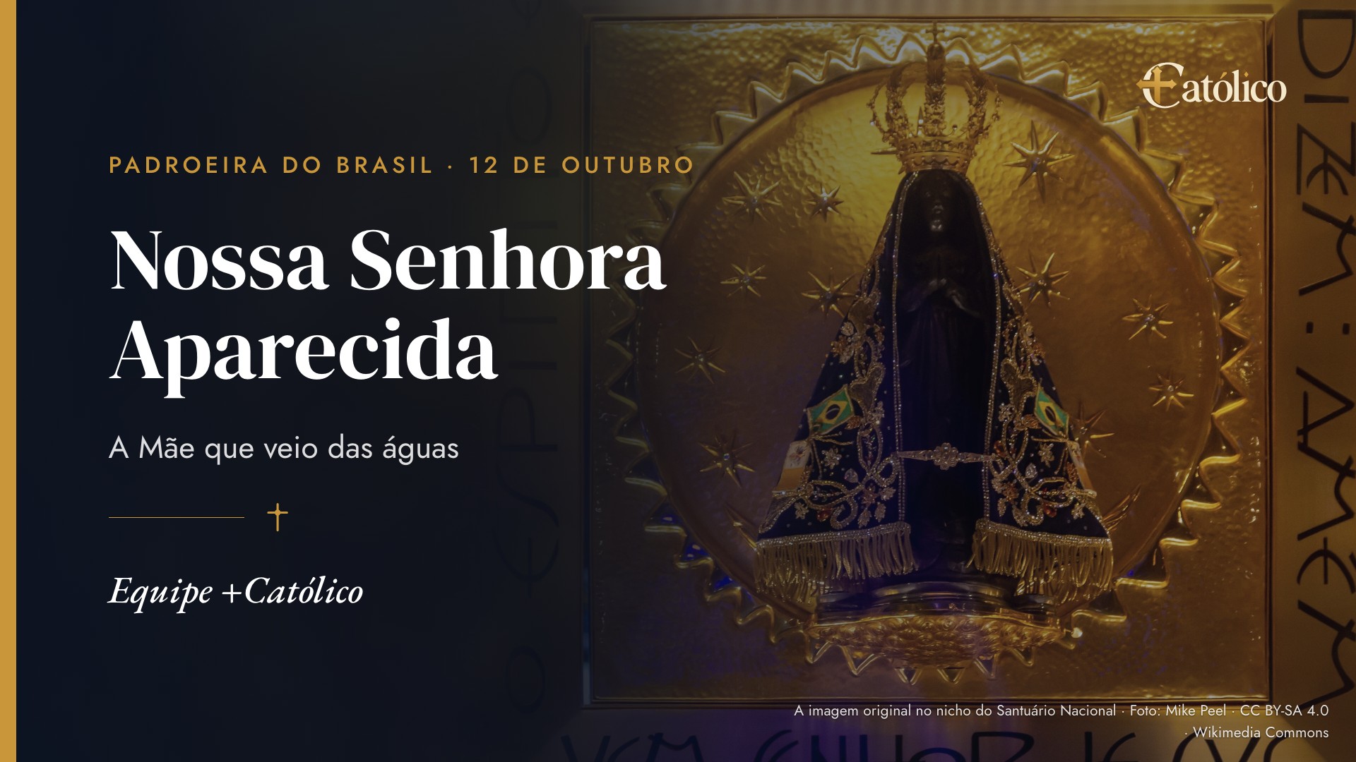 A imagem original no nicho do Santuário Nacional de Aparecida, Photograph by Mike Peel (www.mikepeel.net).